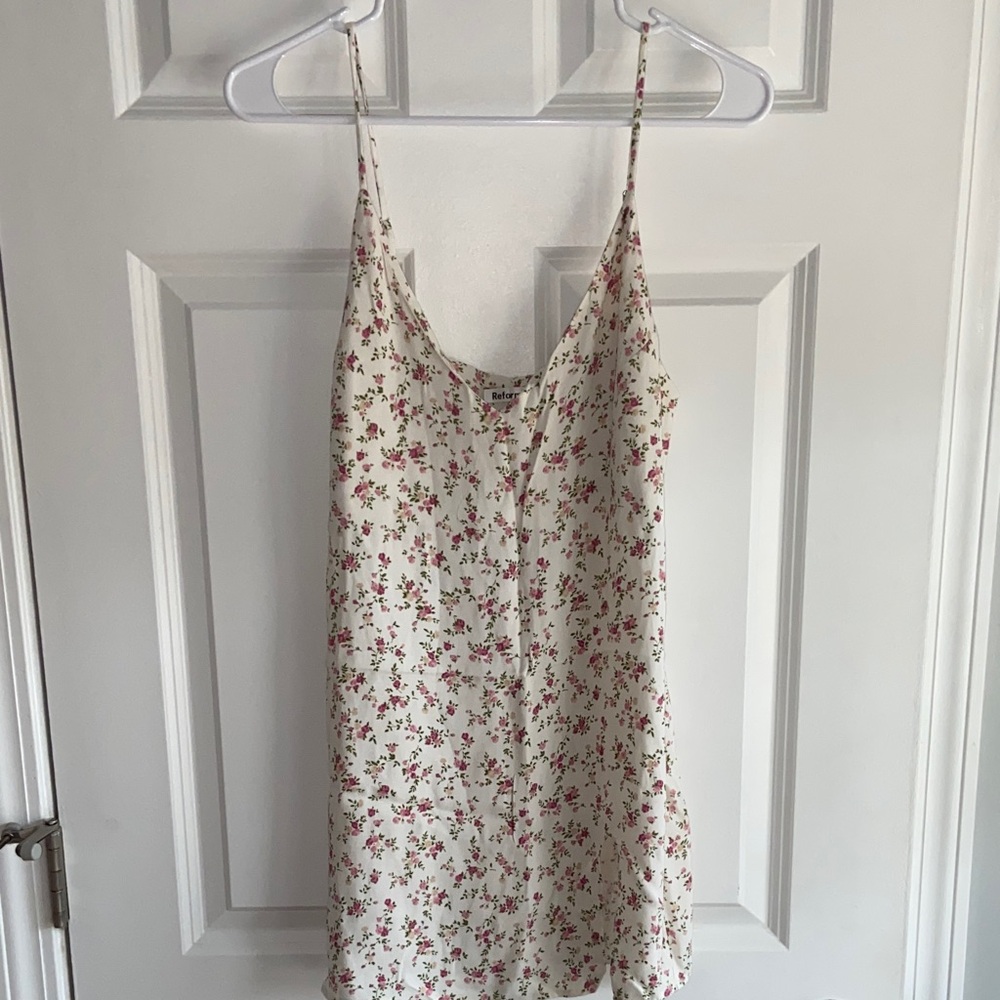 Reformation Pink Floral Dress